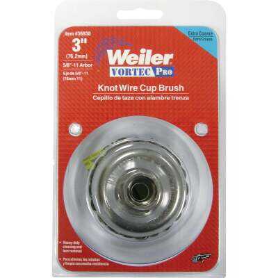 Weiler Vortec 3 In. Knotted 0.02 In. Angle Grinder Wire Brush